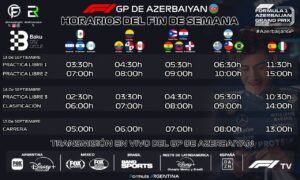 Horarios GP de Azerbaiyan 2024