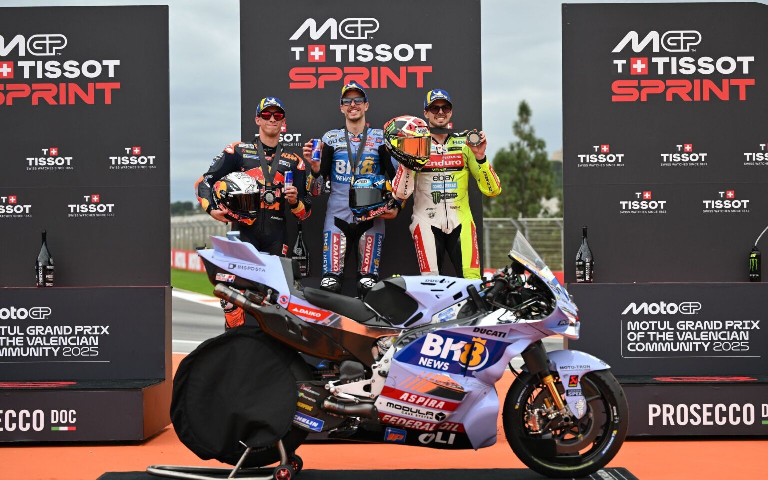 Podio del Sprint GP de Valencia
