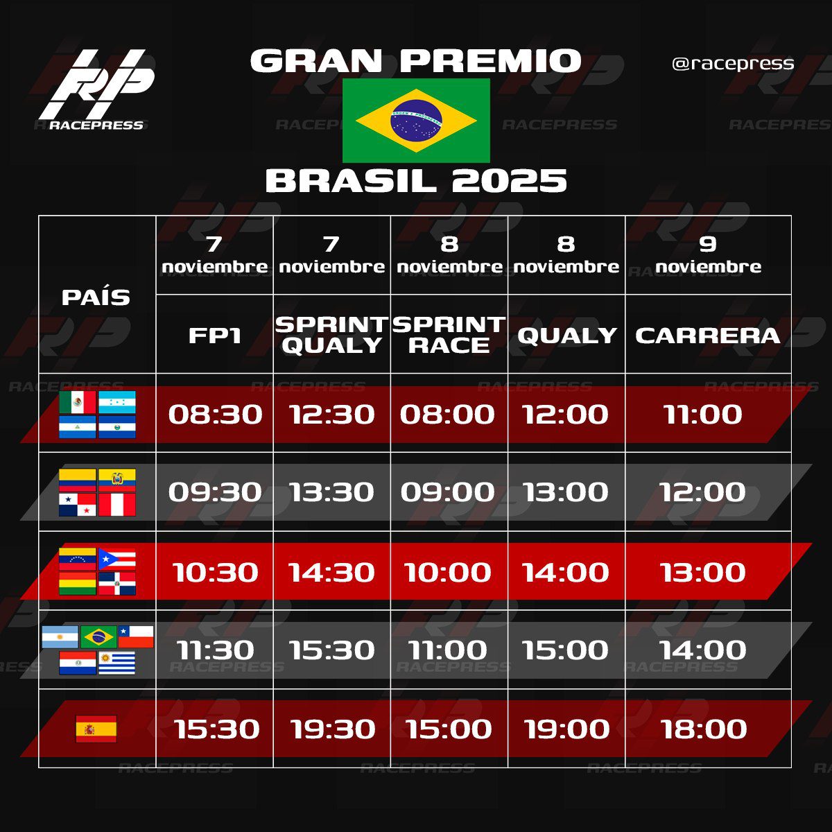 06 horarios