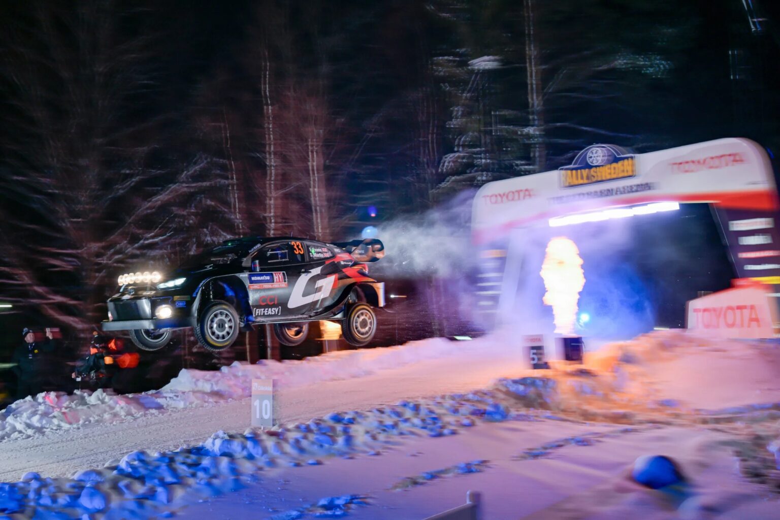 El espectacular Red Barn Arena de Umeå, epicentro visual del Rally de Suecia 2026