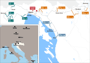 Mapa Rally de Croacia 2026