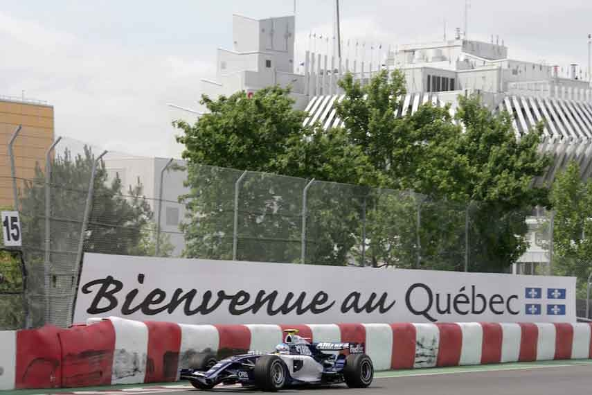 La mítica "Muro de los Campeones" en la última chicana del Circuit Gilles-Villeneuve, donde han naufragado figuras como Michael Schumacher, Damon Hill, Jacques Villeneuve y Sebastian Vettel. Un clásico que mide tanto la pericia del piloto como la fiabilidad de cada monoplaza.