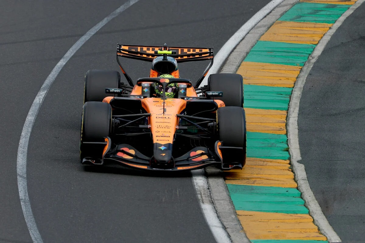 Lando Norris en la clasificación sprint de Montreal, el británico se apuntó el tercer mejor tiempo, confirmando el rendimiento del paquete de mejoras de McLaren.