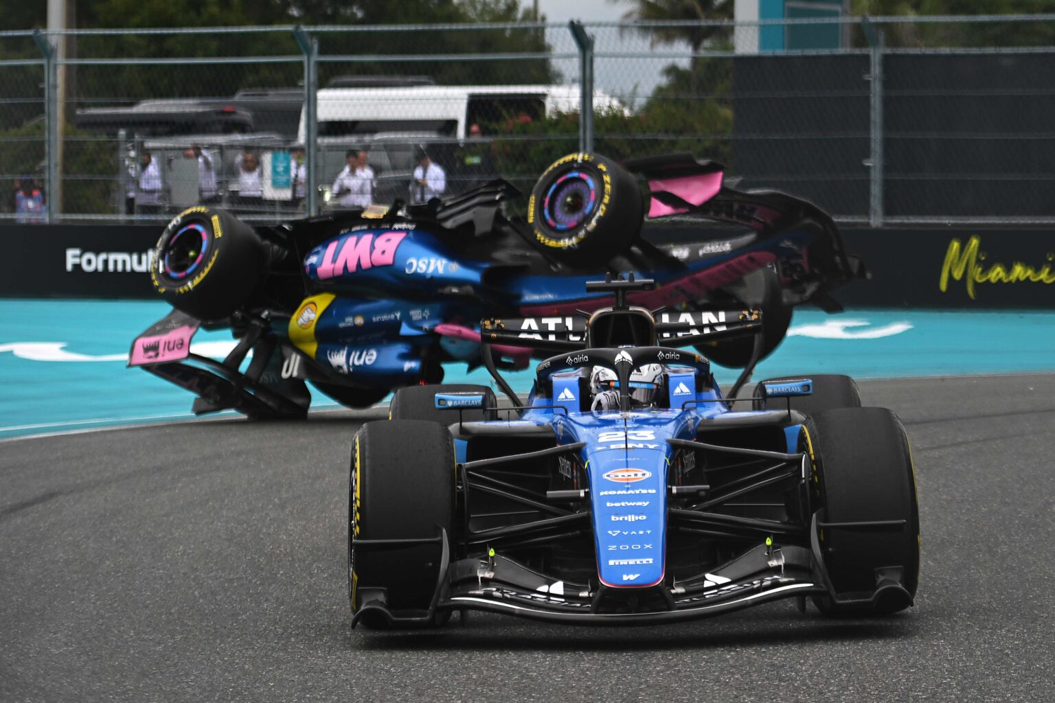 Vuelco de Pierre Gasly-BWT Alpine F1 Team