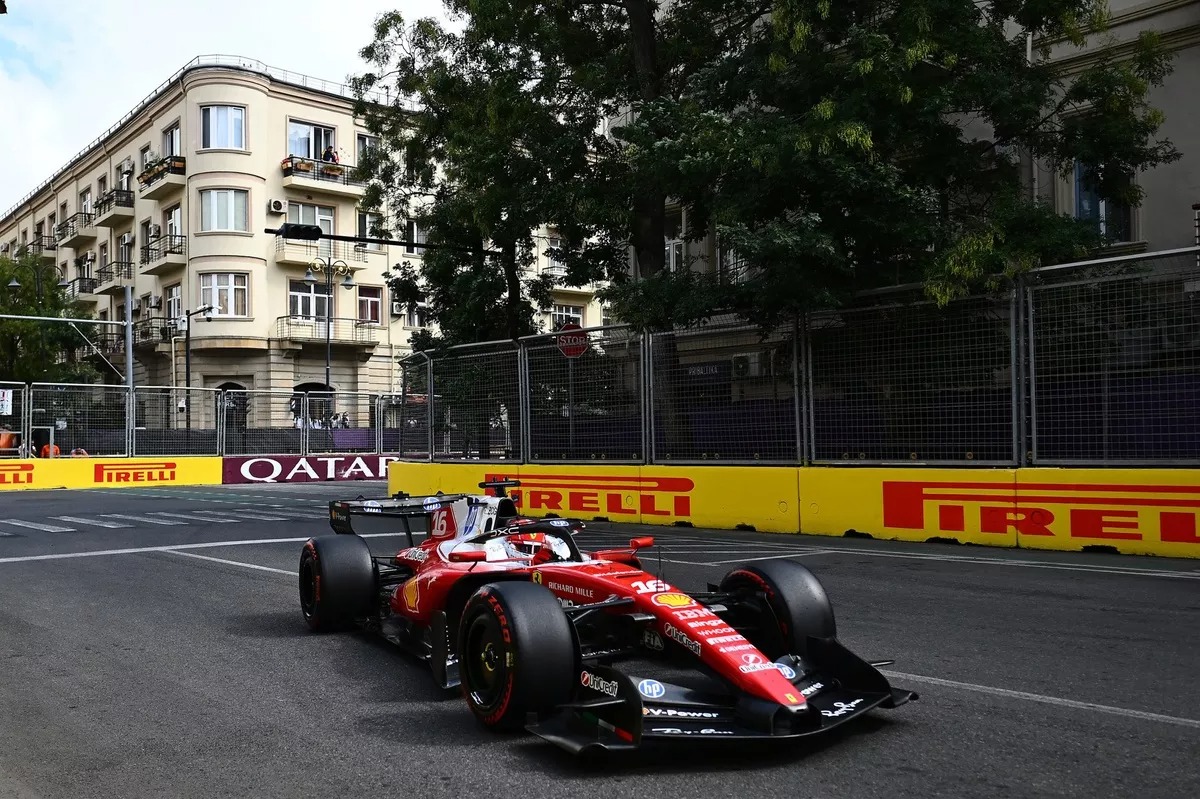 Charles Leclerc en la vuelta de clasificación
