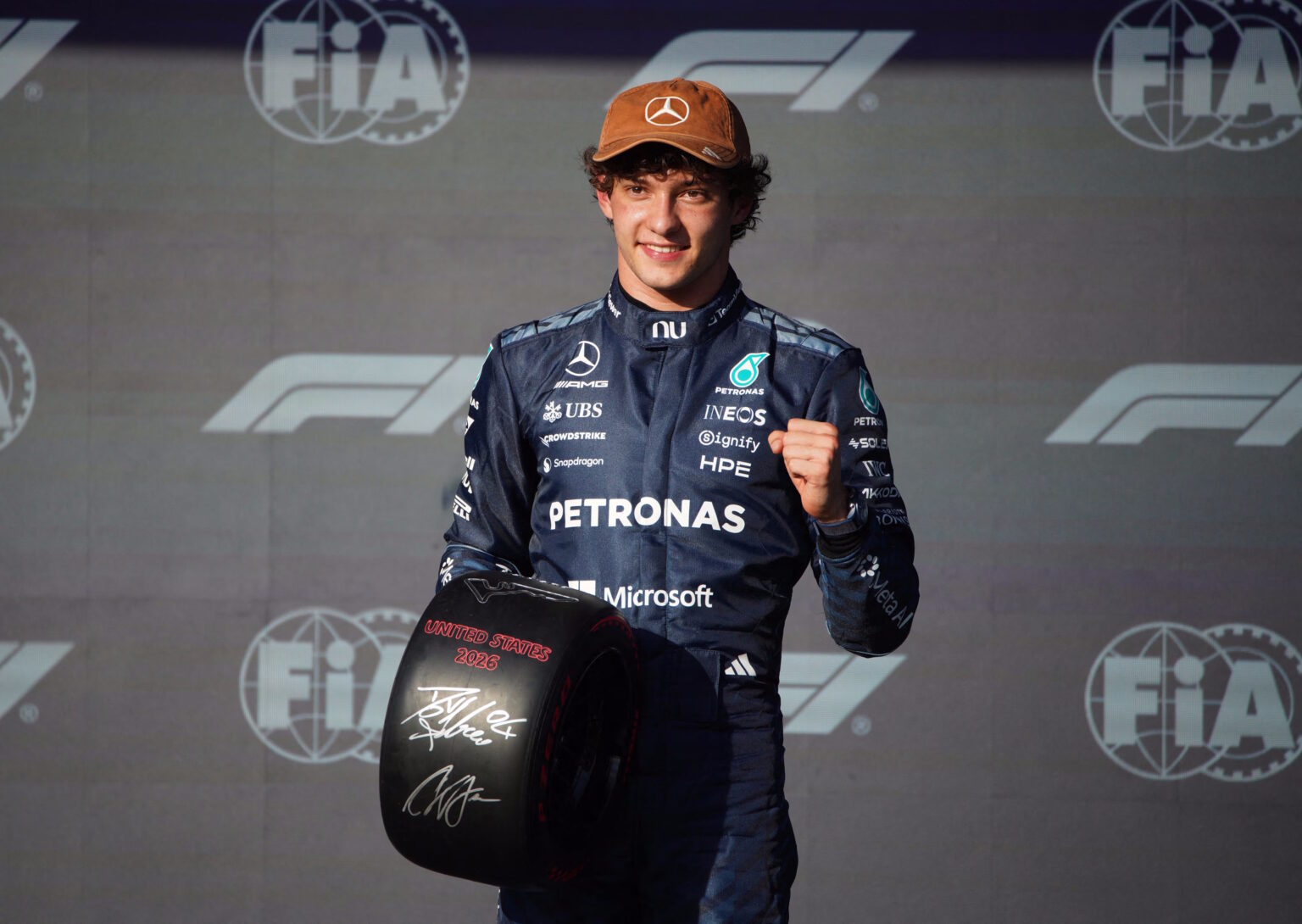 Kimi Antonelli llega a Austin como líder del Mundial con 340 puntos, 102 sobre George Russell. Foto Mercedes-AMG PETRONAS F1 Team.